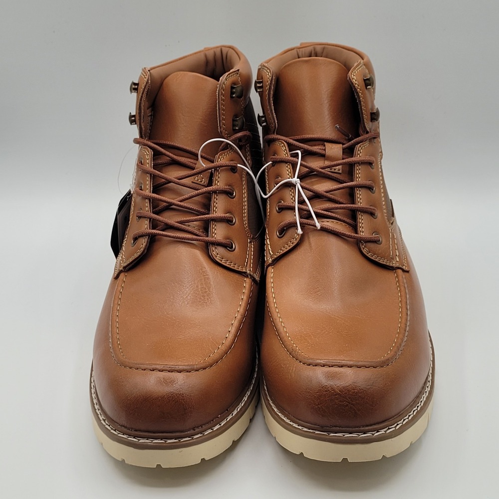Steve Madden P-Bleekr Chukka Boot Mens Size 13 Cognac Brown Ortholite Comfort - Picture 3 of 8